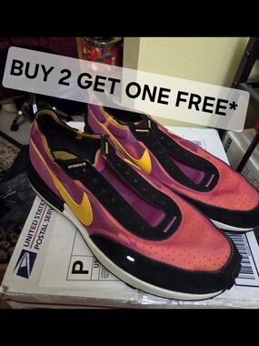 BUY 2 GET ONE FREE* Nike Waffle One Active Fuchsia Sneakers Size 11m/12.5w